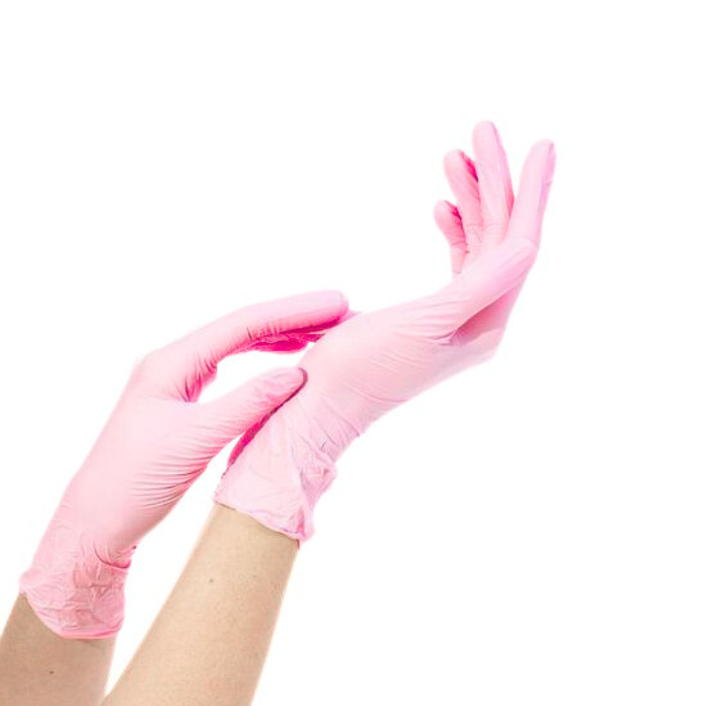 Nitrilhandschuhe 100 Stück, Rosa