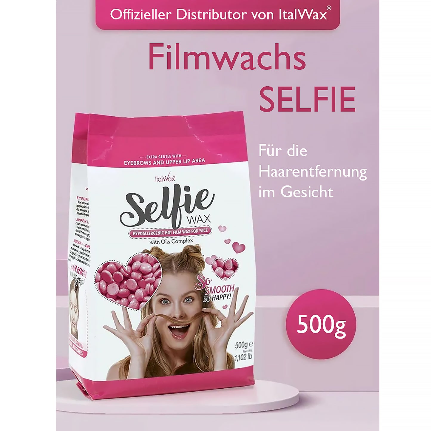 ItalWax® Filmwachs "SELFIE" für das Gesicht 500g